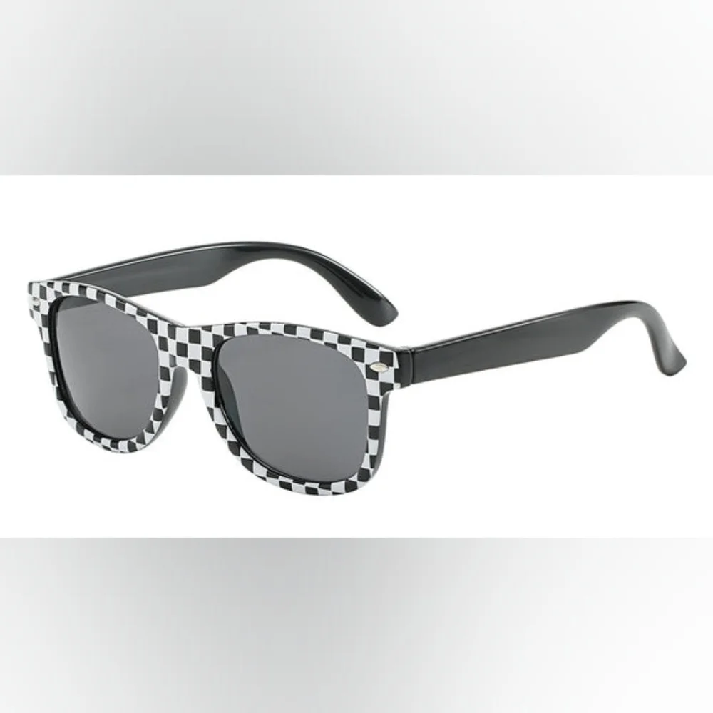 3 For $9 - Mason Retro Checkered Kids Sunglasses